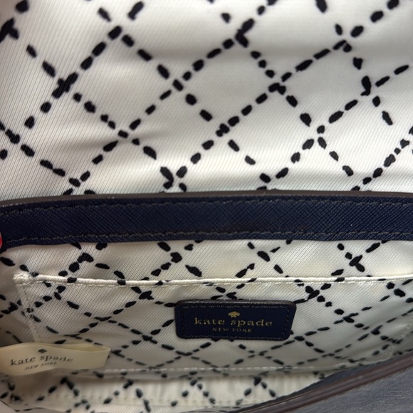 KATE SPADE ♠️ Clutch Crossbody Navy with Gold Hardware bag - Picture 5 of 9